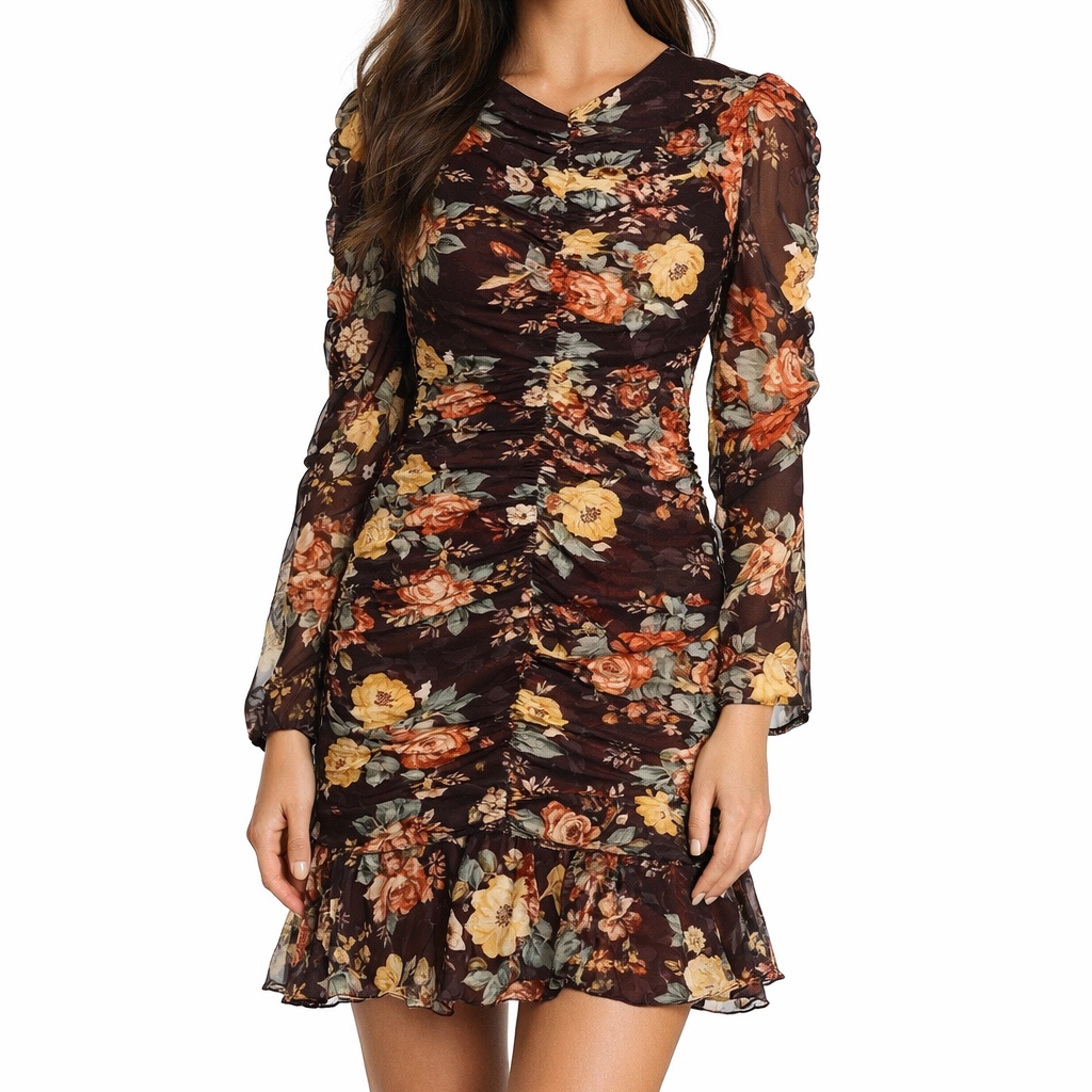 Veronica Beard Hedera Silk Floral Mini Dress